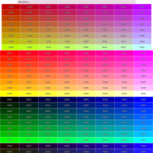 颜色代码对照大全